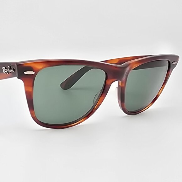 Ray-Ban B&L L1725 Wayfarer II Mock Tortoise Frame G-15 Green Lens Sunglasses 54 main image 9